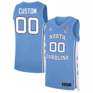 North Carolina #00 Custom Blue Jersey | Men's High School Basketball Game-Ready Gear 85R7142a