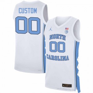 Custom #00 North Carolina Tar Heels White Men's Basketball Jersey | March Madness Game-Ready Replica Collection 90C78284