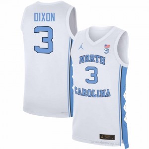 North Carolina #3 Derek Dixon White Jersey | Men's High School Basketball Game-Ready Gear 441YThw0