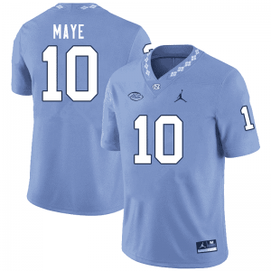 Drake Maye UNC Tar Heels #10 Blue Men's NCAA Football Jersey | Official Team Replica Apparel D48W4312