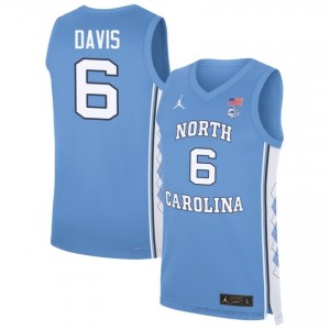 Elijah Davis UNC Tar Heels #6 Blue Men's NCAA Basketball Jersey | Official Team Replica Apparel 14S217OM