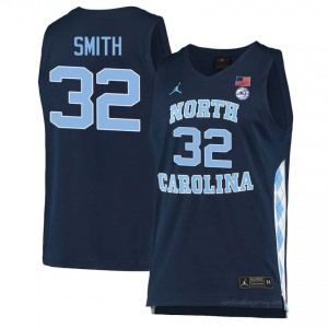 #32 Evan Smith Tar Heels Men's Player Jersey | Navy Basketball Premium Stitched Edition 29063H43