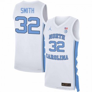 Evan Smith UNC Tar Heels #32 White Men's NCAA Basketball Jersey | Official Team Replica Apparel 47X372UE