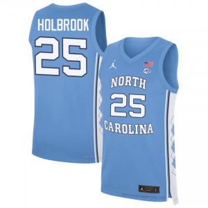 North Carolina #25 John Holbrook Blue Jersey | Men's High School Basketball Game-Ready Gear 19l7nM3S
