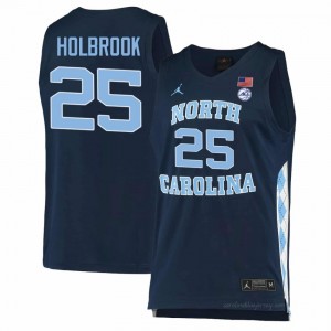 UNC John Holbrook #25 Navy College Jersey | Premium On-Court Men's Basketball Fan Gear 79BXK7L1
