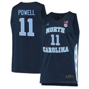 Jonathan Powell #11 North Carolina Tar Heels Navy Men's Basketball Jersey | March Madness Game-Ready Replica Collection 993N8S6r