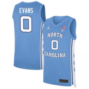 Kyan Evans UNC Tar Heels #0 Blue Men's NCAA Basketball Jersey | Official Team Replica Apparel 73eXYNrT