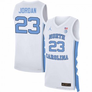 UNC Michael Jordan #23 White College Jersey | Premium On-Court Men's Basketball Fan Gear 45p2V8GJ