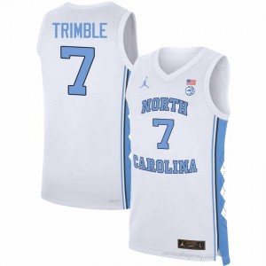 Seth Trimble #7 North Carolina Tar Heels White Men's Basketball Jersey | March Madness Game-Ready Replica Collection 534A4764