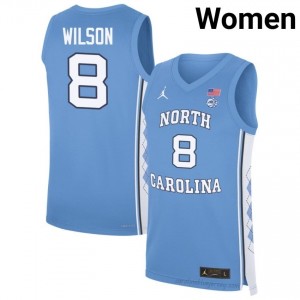 #8 Caleb Wilson Tar Heels Women's Player Jersey | Blue Basketball Premium Stitched Edition 9888m325