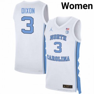 Derek Dixon UNC Tar Heels #3 White Women's NCAA Basketball Jersey | Official Team Replica Apparel 475yJw88