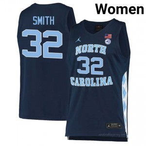 UNC Evan Smith #32 Navy College Jersey | Premium On-Court Women's Basketball Fan Gear 82825Yt5