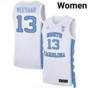 North Carolina #13 Henri Veesaar White Jersey | Women's High School Basketball Game-Ready Gear 611W4x68