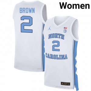 UNC James Brown #2 White College Jersey | Premium On-Court Women's Basketball Fan Gear 25I3l170