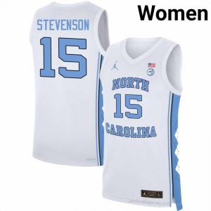 Jarin Stevenson #15 North Carolina Tar Heels White Women's Basketball Jersey | March Madness Game-Ready Replica Collection 970K5xcR