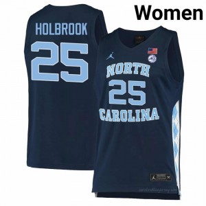North Carolina #25 John Holbrook Navy Jersey | Women's High School Basketball Game-Ready Gear 1518K15r