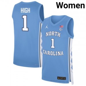 UNC Zayden High #1 Blue College Jersey | Premium On-Court Women's Basketball Fan Gear 673xpod6
