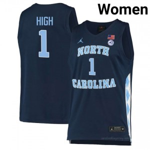 #1 Zayden High Tar Heels Women's Player Jersey | Navy Basketball Premium Stitched Edition 933O6562