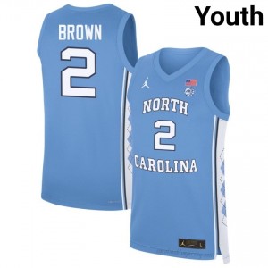#2 James Brown Tar Heels Youth Player Jersey | Blue Basketball Premium Stitched Edition 46pxio41