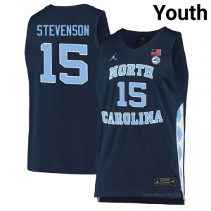 North Carolina #15 Jarin Stevenson Navy Jersey | Youth High School Basketball Game-Ready Gear 68ueuN54