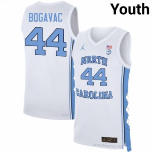 #44 Luka Bogavac Tar Heels Youth Player Jersey | White Basketball Premium Stitched Edition 82HCb24V