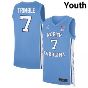 Seth Trimble #7 North Carolina Tar Heels Blue Youth Basketball Jersey | March Madness Game-Ready Replica Collection 982U3631